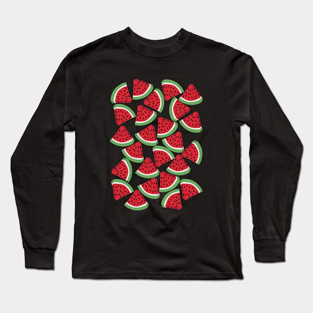 Watermelons are delicious fruits Long Sleeve T-Shirt by DiegoCarvalho